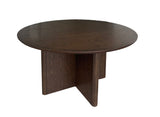 1pc Mid-Century Modern Dining Round Table Brown Walnut Finish Wooden Dining Room Furniture B011P294667