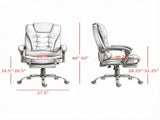 Red Executive Office Chair High Back Reclining Computer Chair with Footrest And Armrest for 09013473