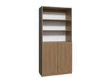 2-Door Bookcase with Upper Shelves B097P296881
