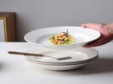 White Dinner Plates Set of 6, 9 Inch Salad Serving Modern Round Dishes - Dishwasher, Microwave, Oven 63559790