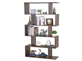 63" 5-Tier Bookshelf Organizer for Home Office, Stylish Display Storage Shelf Stand, Rust 22147489