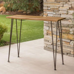 ZUN DENALI INDUSTRIAL WOOD AND METAL BAR TABLE 61327.00