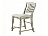 Set of 2 Counter Height Dining Chairs Upholstered Seat Solid Wood Frame Farmhouse Bar Stools with B2770P509606