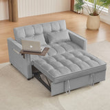 Grey Velvet Loveseat Sofa Bed W588P190562