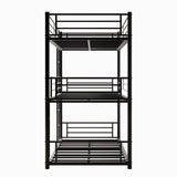 Triple Twin Bunk Beds, Twin Over Twin Over Twin Metal Bunk Bed Platform Frame, Two Attached Ladders, W840P209935
