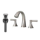 Widespread Bathroom Sink Faucets Two Handle 3 Hole Vanity Bath Faucet with Drain Assembly W122471404