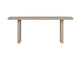 Uniquely Designed Oak Veneer Console Table with Distinctive Side Shapes, Suitable for N711P241282A