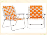 Set of 2 Webbed Folding Beach Chairs, Outdoor Patio Lawn Foldable Chairs for Camping Fishing Yard 42091416