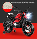 ZUN Electric Motorcycle for Kids, kids ride on motorcycle, 12V Electric Dirt Bike with Training Wheels, W1760P160464