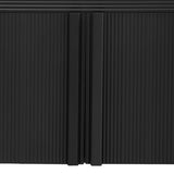 U_STYLE Striped Storage Cabinet with 4 Doors , Adjustable, Suitable for Study,Entrance and Living WF321487AAB