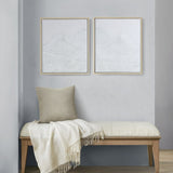 Hand Embellished Abstract 2-piece Framed Canvas Wall Art Set B03596693