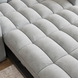 65-inch 3-in-1 foldable large-sized computer desk sofa bed, modern velvet double sofa, sofa bed with W2564P305744