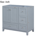 ZUN [Cabinet Only] 36" Bathroom Vanity-Grey Blue WF307083AAE