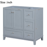 ZUN [Cabinet Only] 36" Bathroom Vanity-Grey Blue WF307083AAE