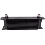 13 Row AN10 Engine Racing Trust Oil Cooler w/ Thermostat Oil Filter Adapter Kit 10958501