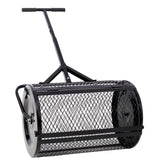 Peat Moss Spreader 24inch,Compost Spreader Metal Mesh,T shaped Handle for planting seeding,Lawn and W46580850