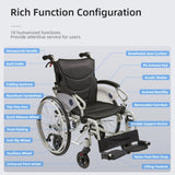 Aluminum alloy multi-function wheelchair. Unique 6 tire design. Quickly switch between self-use and W3121P297435