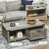 ZUN Coffee Table-Grey Oak （Prohibited by WalMart） 66190156