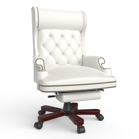 ZUN 330LBS Executive Office with Footstool, Ergonomic Design High Back Reclining Comfortable Desk W1550137140