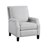 Push Back Reclining Chair Transitional Style Gray Chenille Upholstery 1pc Cushion Seat Modern Living B011P264613