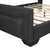 ZUN Queen Size Upholstered Bed ,Modern Upholstered Bed with Wooden Slats Support, No Box Spring Needed, WF321752AAB