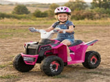 2 in 1 Kids Ride On ATV with Removable Trailer, 6V Electric Quad for Toddlers Ages 3 Rose Red 41959121