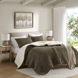 Waffle Knit Chenille Comforter Set Full/Queen B035P294136