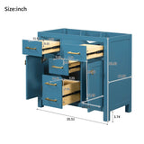 36'' Bathroon Vanity without, Modern Freestanding Single Bathroom Cabinet with 4 Drawers & 2 WF320061AAC