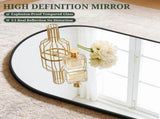 59"x16" Arched Full Length Mirror Freestading Full Body Floor Mirror, Black 29057953