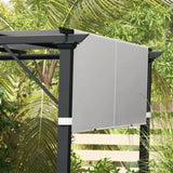 10 x 10ft Gazebo Replacement Canopy, UV Protection Pergola Shade Cover Light Gray 15679125