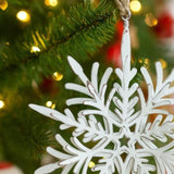 6PCS Set 6.1" Christmas Tree Decorations Snowflake Hanging Ornaments Holiday Party Supplies, Rustic 12994101