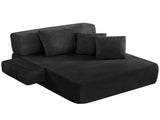 Chaise Lounge Chair, 2 in 1 Boneless Chaise Lounge Indoor, Upholstered Sleeper Chair Converts to W6506P557510