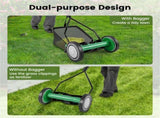 14 Inch Push Lawn Mower with Grass Catcher Bag-Green 78086506