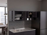 Napoleon Wall-Mounted Kitchen Cabinet with 4 Door Closed Storage Cabinets, Interior Shelves and Open B200P604637