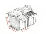 Large Dog Food Dispenser Bin 4.5 Gallon 20L Rice Storage Container Airtight with Wheels 2 Pack 76840300