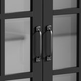 30" Modern Bathroom Vanity with Ceramic Sink, Bathroom Vanity Cabinet with Tempered Blurred Glass N817P279904B