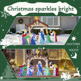 5FT Lighted 2D Nativity Scene Outdoor Christmas Decorations, with 400 Warm White LED Lights and 17776347