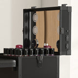 Portable Nail Art Table w/ LED Mirror, Bluetooth, Lockable Drawers, Telescopic Pole - Folding 20553165