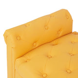 Orange, Multifunctional Storage Sofa Stool with Pu Leather Armrests 38764058