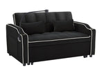 ZUN 1 versatile foldable sofa bed in 3 lengths, modern sofa sofa sofa velvet pull-out bed, adjustable W2151127337