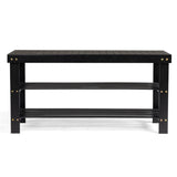 3-Tier Seamless Top Bamboo Shoe Rack 24686137