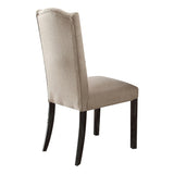 Beige and Weathered Espresso Tufted Back Side Chairs B062P182700