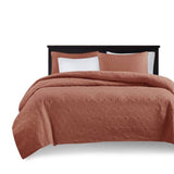 3 Piece Reversible Quilt Set Clay Red King/Cal King B035P266676