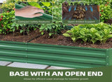 2 Pack 6ftx3ft Outdoor Raised Garden Bed Kit,Large Galvanized Metal Patio Planter Box with Safety 68212199