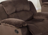Motion Recliner Chair 1pc Rocker Recliner Couch Living Room Furniture Chocolate Padded Suede Metal B011P163887