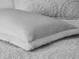 Full/Queen Embroidered Medallion Faux Fur Comforter Mini Set B03597085