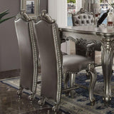 Silver and Antique Platinum Tufted Counter Height Chair B062P209293