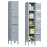 ZUN 5 Door 66"H Metal Lockers With Lock for Employees,Storage Locker Cabinet for Home Gym Office School 58203593