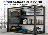 60''H Garage Shelf Storage Shelving Unit, 4 Tiers Storage Racks, Free Standing Heavy Duty Metal 60539518