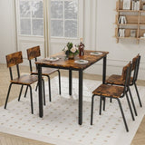 ZUN 5-Piece Dining Table Set with 4 Chairs, 43" Kitchen Table & Chairs Set for 4, Dining Room Table with W578133461